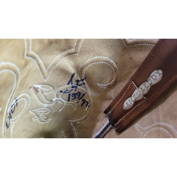 James Leddy Vintage Cowboy Boots Custom Handmade Monogram Inlay Womens 6.5 or 7 - Picture 13 of 13